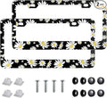 2 Pack Universal Daisy Floral License Plate Frame by Unknown