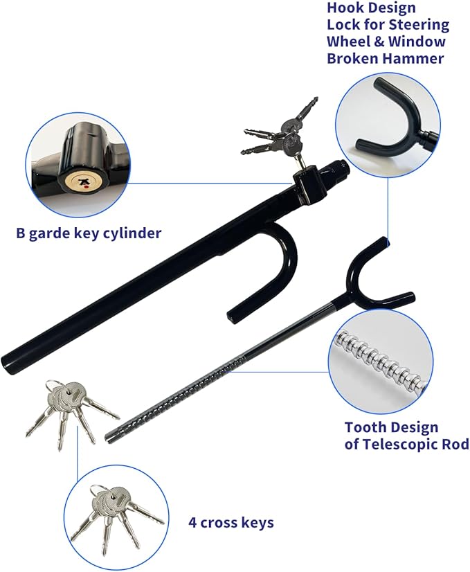 Steering Wheel Lock Anti-Theft car Device Car Wheel Locks Heavy Duty Vehicle - Image 3