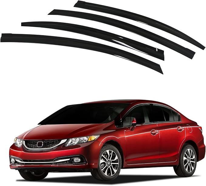 AUTOCLOVER Tape-On Rain Guards Window Visors 4 Pcs Set by AUTOCLOVERBrandPage