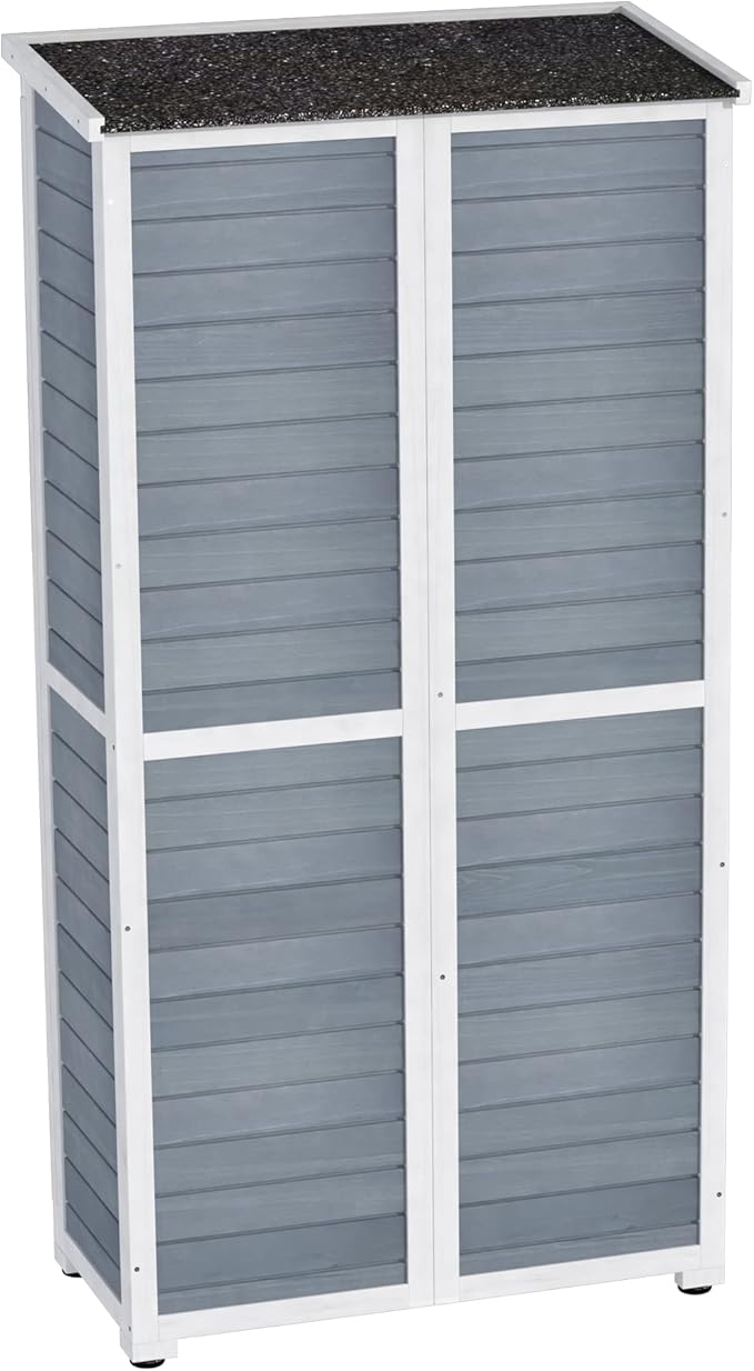 GDLF Outdoor Storage Cabinet Wood & Metal Garden Shed - Image 9