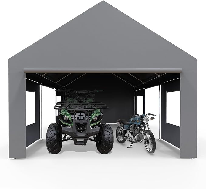 13x20 FT Heavy Duty Carport, Oversized Portable Garage by Hipicute