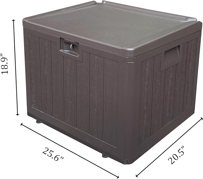 33 Gallon Pro Waterproof Outdoor Storage Bin Resin Deck Box - Image 3
