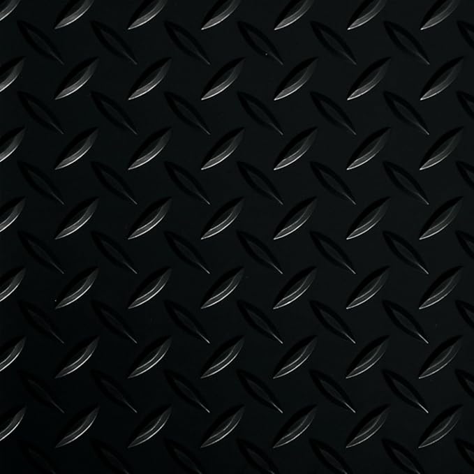 G-Floor Lite Diamond Tread Pattern Midnight Black Vinyl Rollout Garage Flooring - Image 5