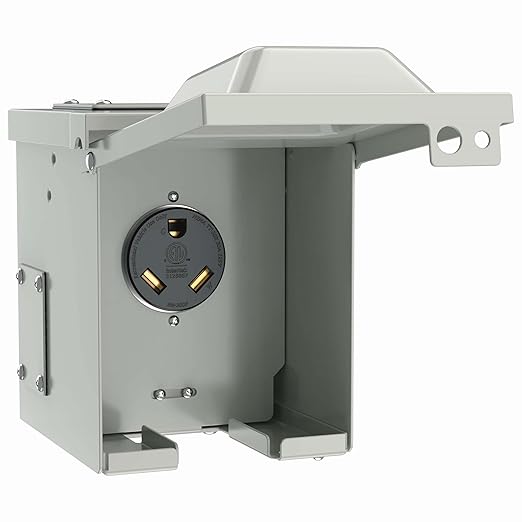 30 Amp RV Power Outlet Box, NEMA TT-30R 125V RV Outdoor Electrical Receptacle by KIKIRV
