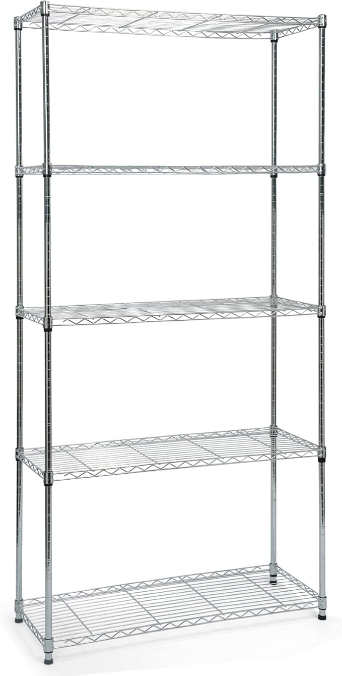 Heavy-Duty Chrome Steel Wire Shelving NSF Certified. Adjustable Storage Rack by Unknown