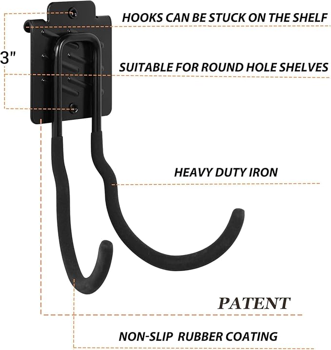 Wallmaster Boltless Shelving Hook Organizer Kit, Garage Heavy Duty Tool Storage - Image 2