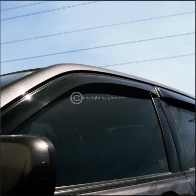 in Channel Window Deflector Sun/Rain/Wind Guards Smoke Window Visors 4Pc Set - Image 7