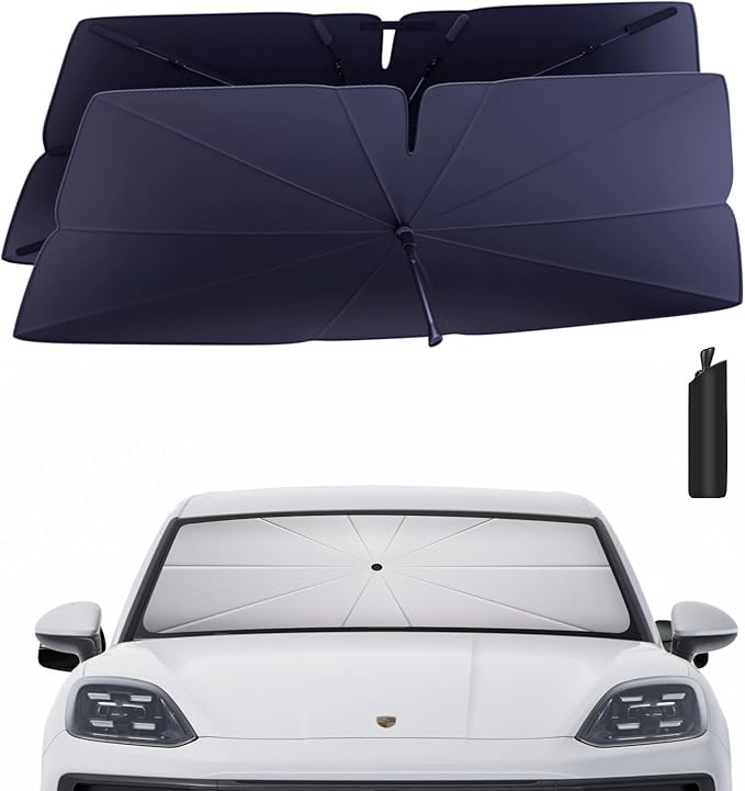 Windshield Sun Shade Umbrella for 2019-2025 Porsche Cayenne Accessories: Custom by HIMUMOY