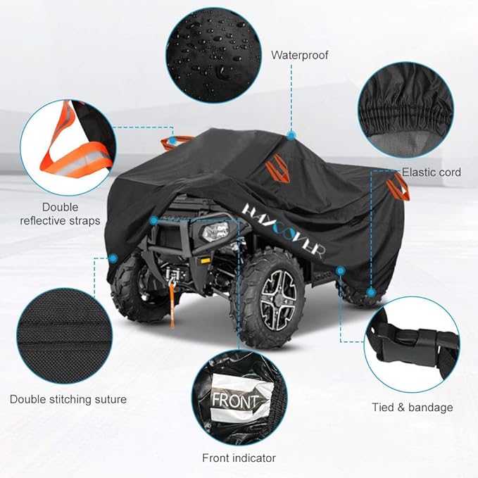 ATV Cover Waterproof for Polaris Sportsman Yamaha Grizzly Honda Kawasaki - Image 5