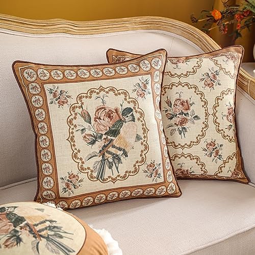 patdrea Designer Vintage Square Throw Pillow Cover,18"x18",Set of 2 - Image 4