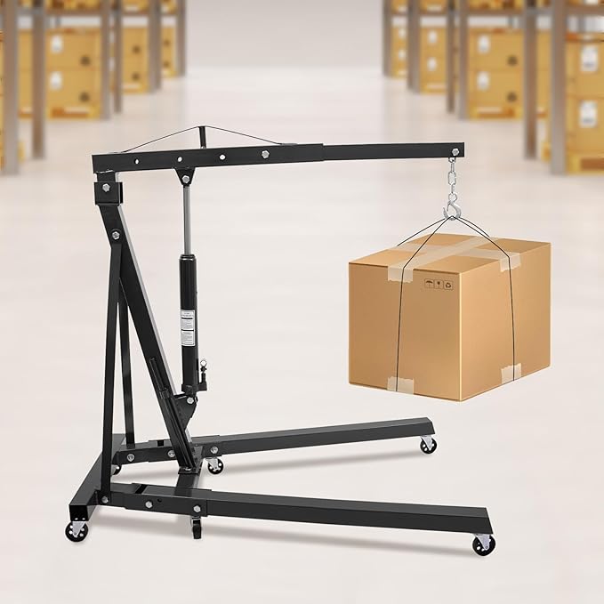 Folding Engine Crane 1 Ton Folding Engine Hoist 2200lbs Hydraulic Crane - Image 5
