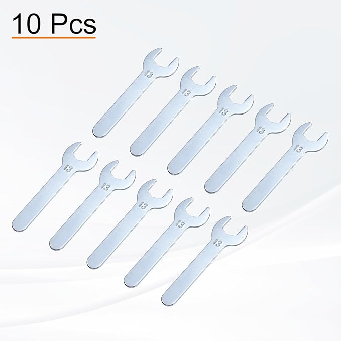 HARFINGTON 10pcs Small Wrench Open End Wrench 13x87x2mm Metric U-Shaped Single - Image 3