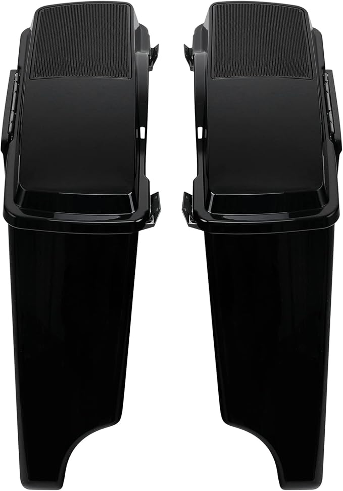 XFMT 5" Stretched Saddlebags Extended Saddle Bags W/ 6x9 Speaker Llids Black - Image 5