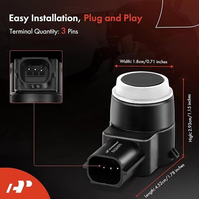 A-Premium 4-PC Reverse Backup Parking Aid Assist Sensor Compatible - Image 6