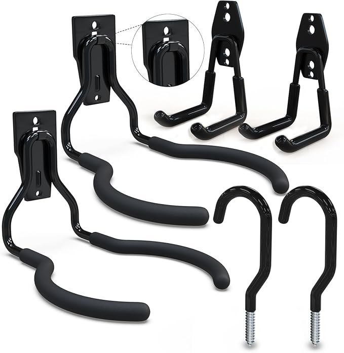 3-H Weed Eater Hanger 2 Pack, 2 Garden Hose Holder, 2 Screw in Hooks, Utility by 3-H