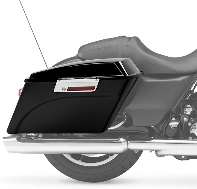 XFMT Motorcycle Saddlebags Vivid Black Hard Saddle Bags Trunk - Image 6