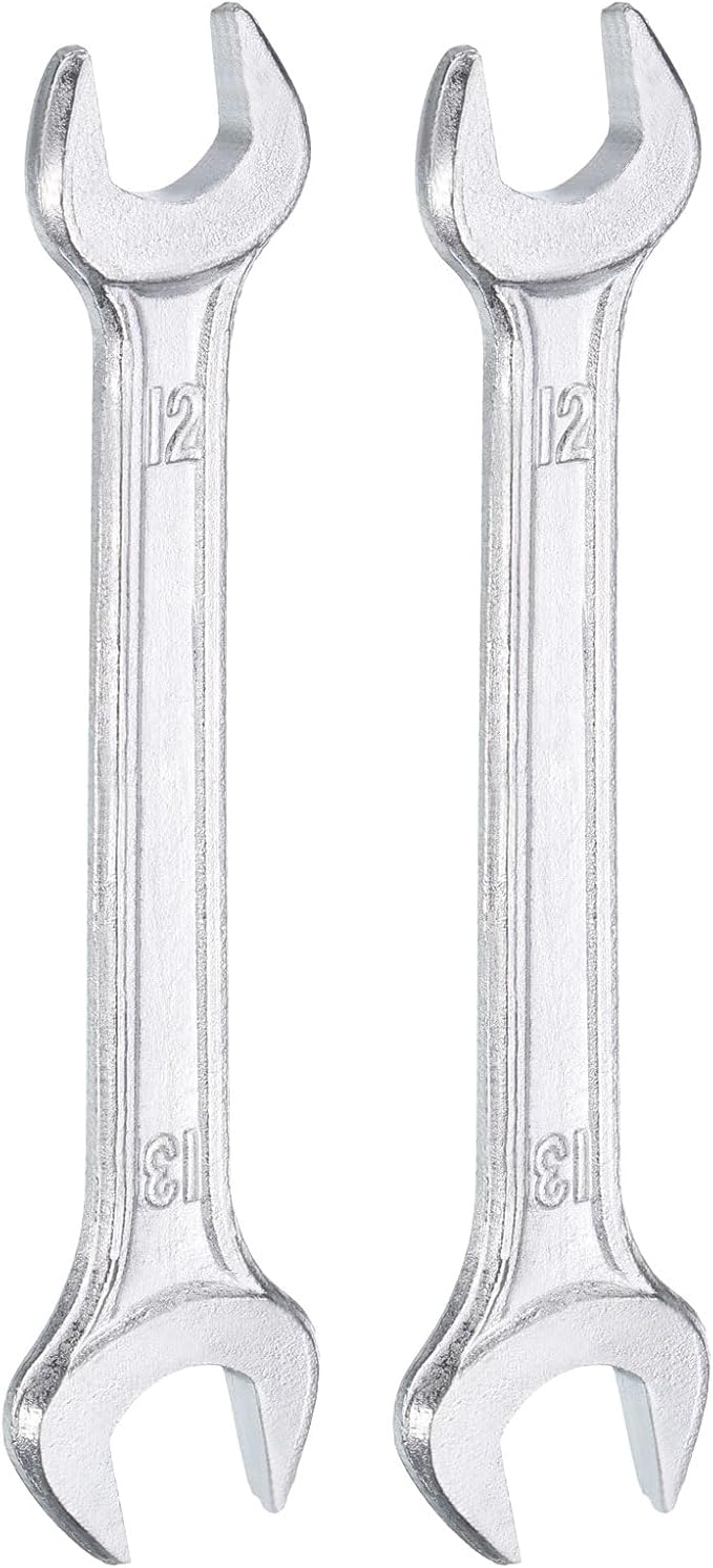 HARFINGTON 2pcs Double Open End Wrench 12mm x 13mm Metric 15 Degree Offset by HARFINGTON