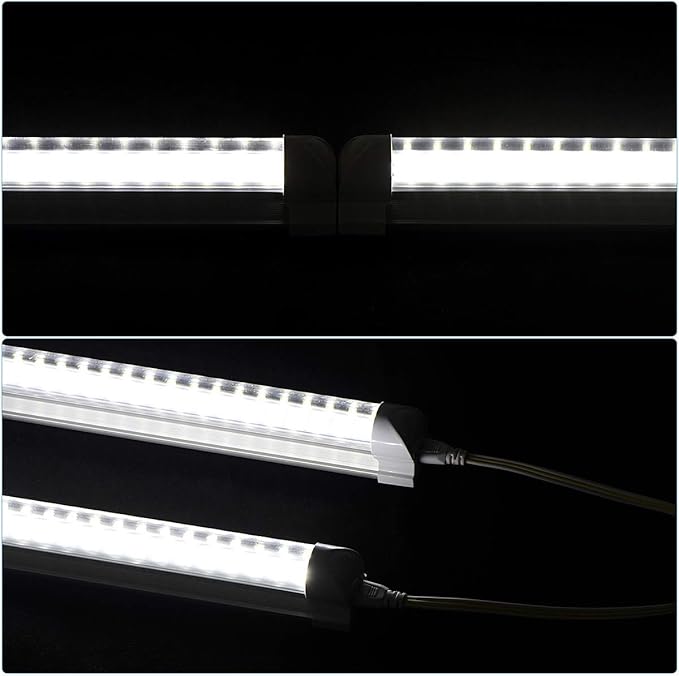 4 Pack, Led Shop Lights, 2FT Led Shop Light, 30W 6000K 3500LM Clear White - Image 4