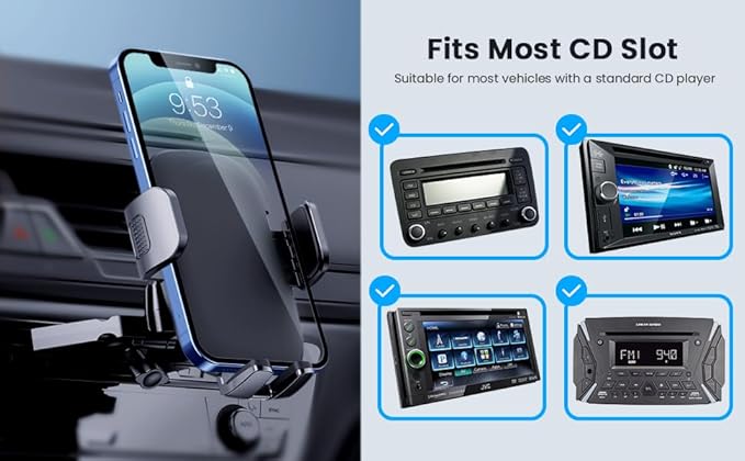 Qifutan Metal CD Slot Phone Holder Mount - Image 3