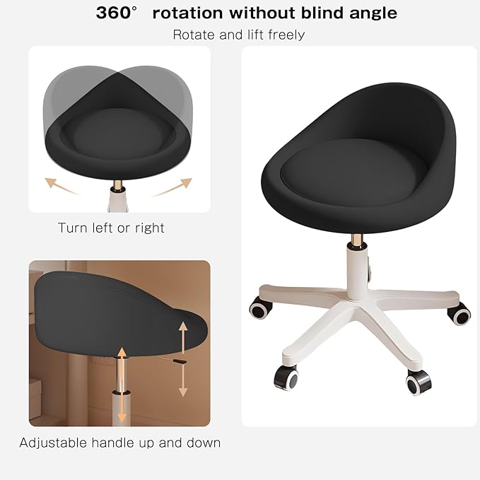 Rolling Stool Rolling Hydraulic Salon Stool - Image 3