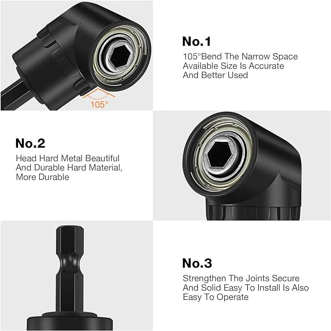 18Pcs Flexible Drill Bit Extension, Include 3Pcs Rotatable Socket Adapter 2Pcs - Image 6