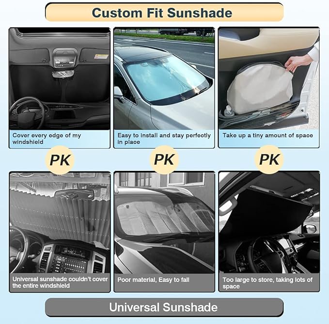Cartist Custom Fit for Windshield Sunshade 2015-2022 GMC Canyon Sun Shade - Image 5