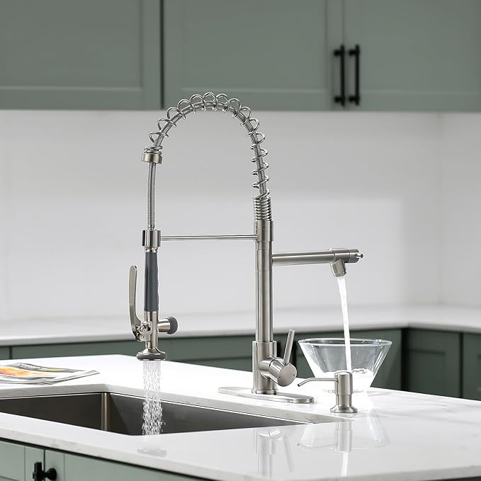 Fapully Commercial Pull Down Kitchen Sink Faucet - Image 2