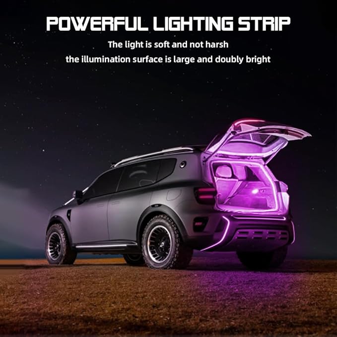 Car LED Strip Light For Trunk, 79Inch IP67 Silicone Waterproof Neon Light Strip - Image 5