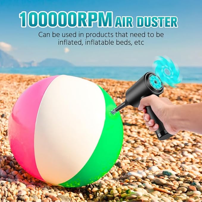 Electric Air Duster & Blower, 000RPM Compressed Air Duster - Image 8