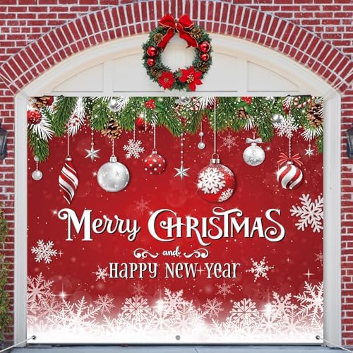 Teenyyou Christmas Garage Door Decorations 7 x 8 ft by Teenyyou