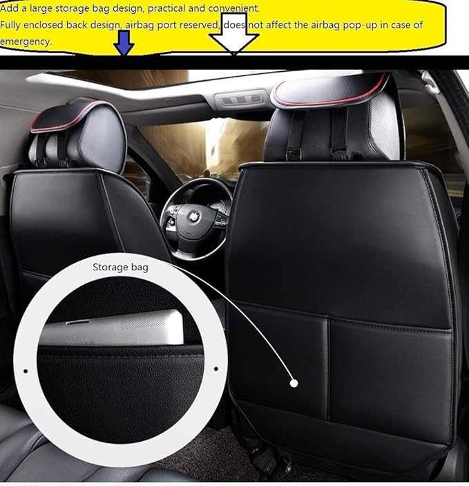 Seat Covers Full Set, Waterproof Leather Seat Covers - Image 4