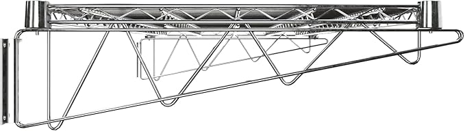 24" x 48" Chrome Wire Wall Mount Shelf - Image 5