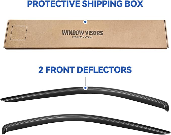 Window Visors Rain Guards for 2002-2008 Dodge Ram 1500 Regular Cab, Out-Channel - Image 6