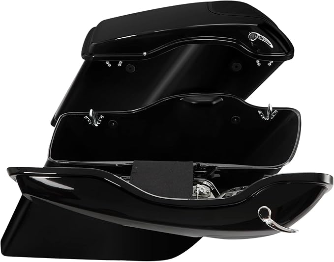 XFMT 5 Inch Stretched Extended Saddlebags W/5"x7" Speaker Grill - Image 3