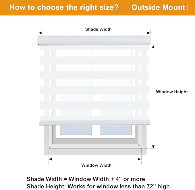 Persilux Cordless Zebra Blinds for Windows Free-Stop Windows Shades Dual Layer - Image 8