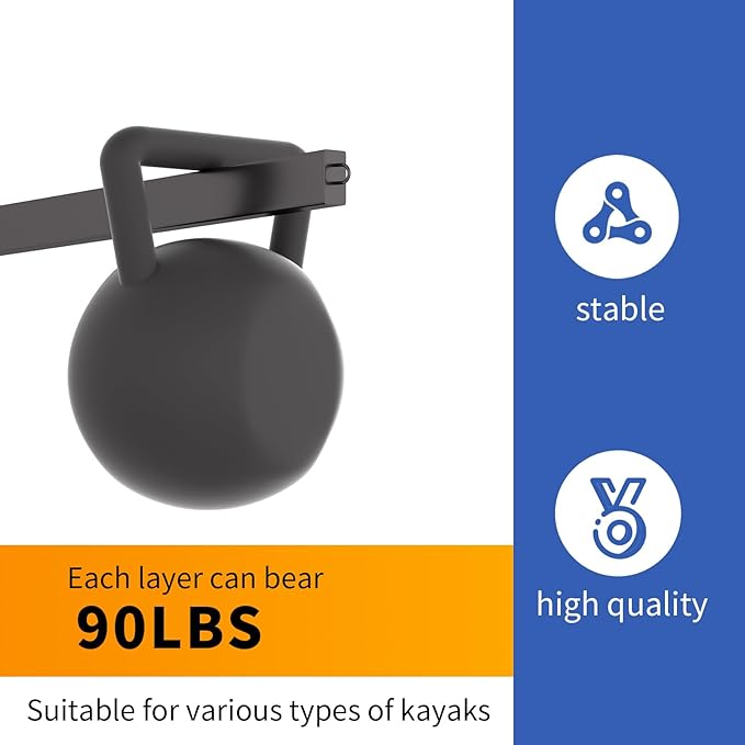 Wall Mounted Kayak Storage Rack, Kayak Racks - Image 5