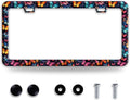 Butterfly License Plate Frame Funny Colorful License Plate Frames Stainless by BRAGHRTED