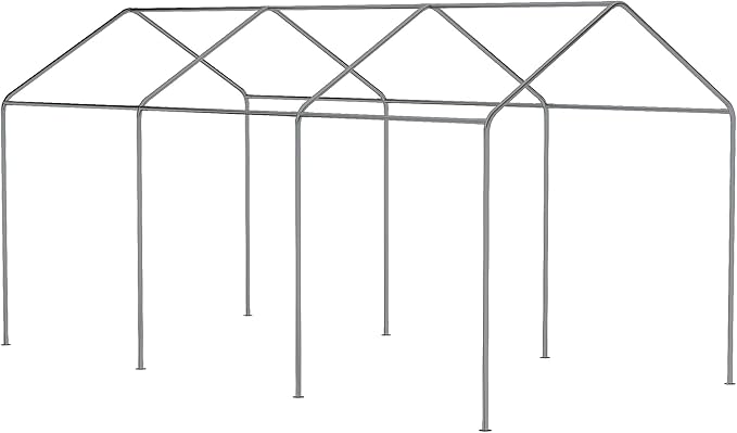 Outsunny 10' x 20' Party Tent and Carport, Height Adjustable Portable Garage - Image 8