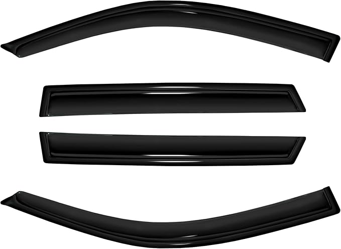 4pc Sun Rain Guards Window Visor Wind Deflector Compatible - Image 3