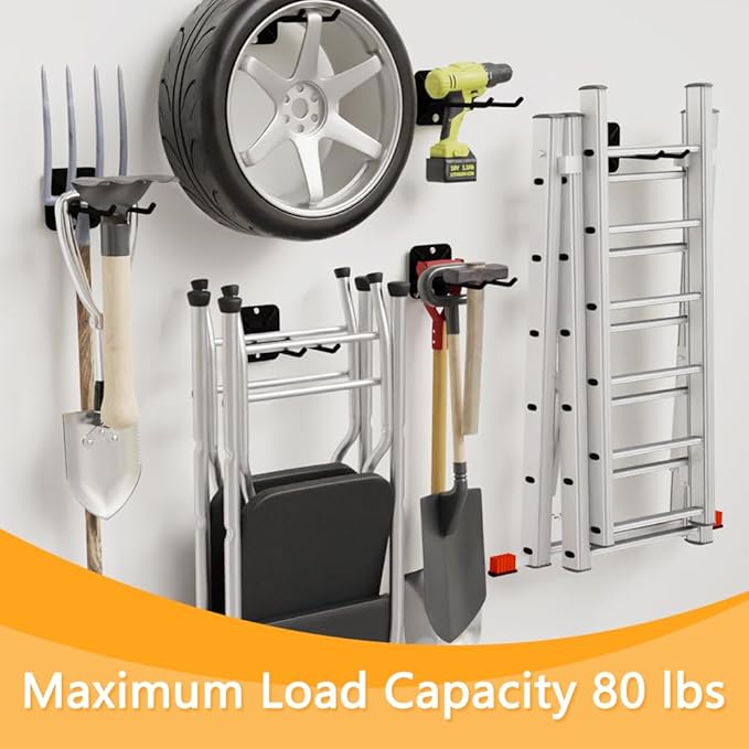 4PCS Garage Hooks Heavy Duty, Garage Hanger Storage Tool Organizer Rack - Image 6