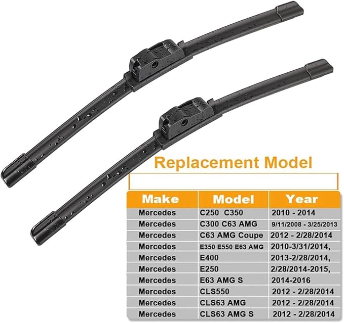 2 wipers Replacement For Benz 2008-2014 W207 W212 W218 W204 Class C250 C300 - Image 3