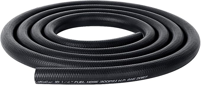 LokoCar Rubber Fuel Hose Line Push Lock 1/4" ID SAE 30R7 NBR 5ft 300PSI Black - Image 9
