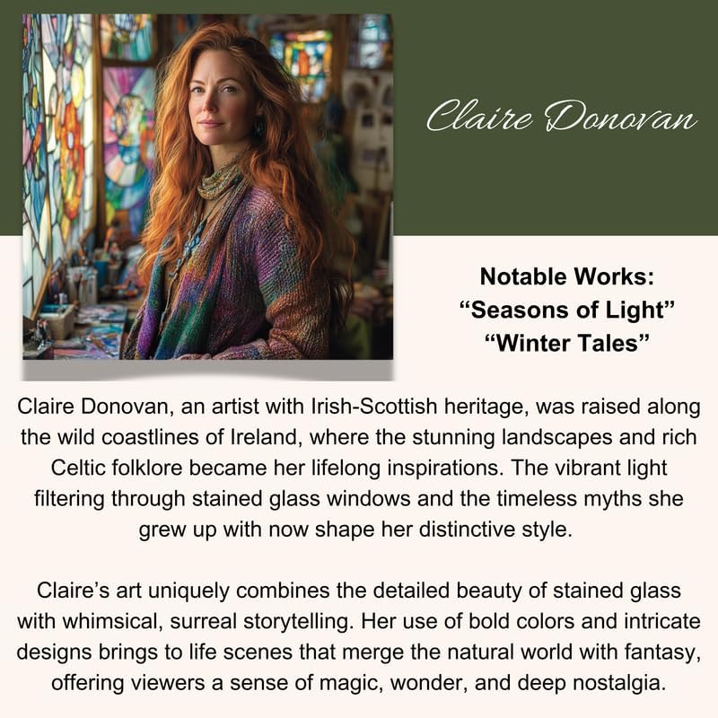 Christmas Snowflake Suncatchers for Windows,6.3” Stained Glass Window Hangings,Hand-Painted Glass Panel Perfect for Home Décor - Image 2