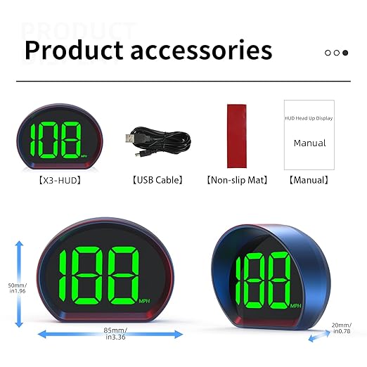 Car Mounted GPS Speedometer, Large Font and Automatically Adjustable Brightness - Image 9
