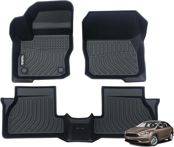 Car Floor Mats Custom Fit 2012 to 2018 Ford Focus All Weather Floor Liners by Wailtnb