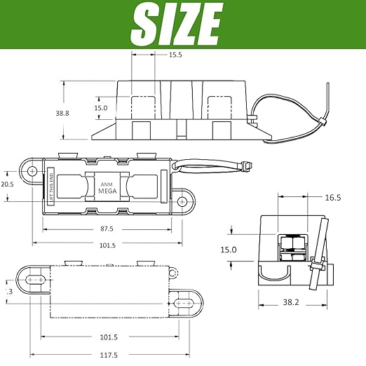 MEGA AMG Fuse Holder for ANM Bolt-On Fuse - Image 3
