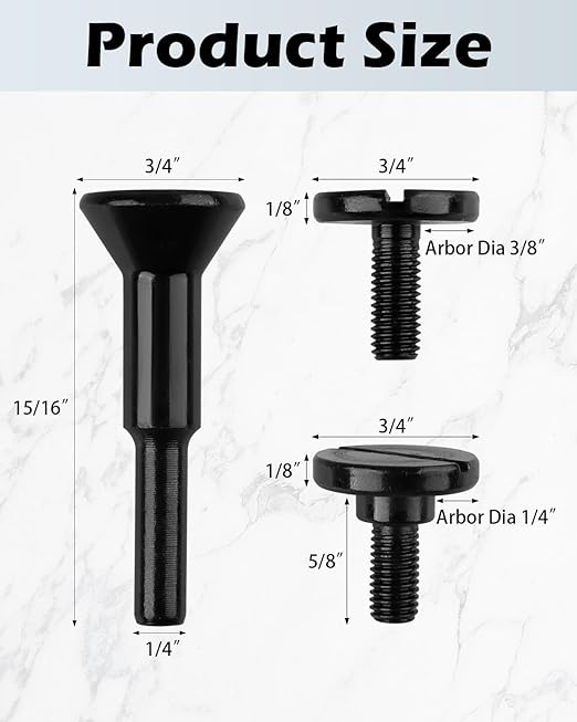 Cut Off Wheel Mounting Mandrel Holder 3/8" & 1/4" Arbor Hole, 4 Pack Cut-Off - Image 2