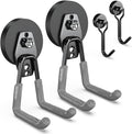 3-H Heavy Duty Magnet Garage Hooks 2 Pack, Large Strong Magnetic Hooks by 3-H
