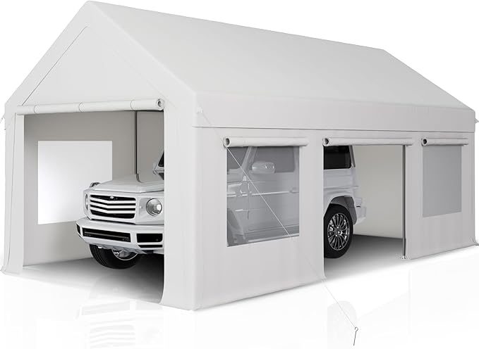 Carport 12' x 20' Heavy Duty Portable Garage, Carport Canopy - Image 6