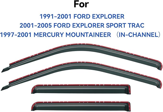 in-Channel Window Visors Rain Guards Shield - Image 2